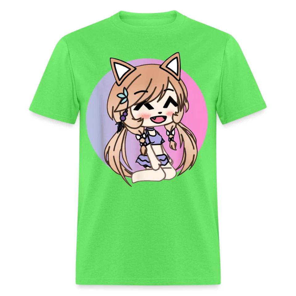 Cute Chibi Style Shirt Kawaii Anime Kitty Girl Chan with Cat Ears T-Shirt 5