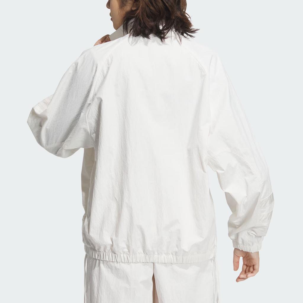 Adidas Originals Ruched Track Top Women Jacket White Black JD6386