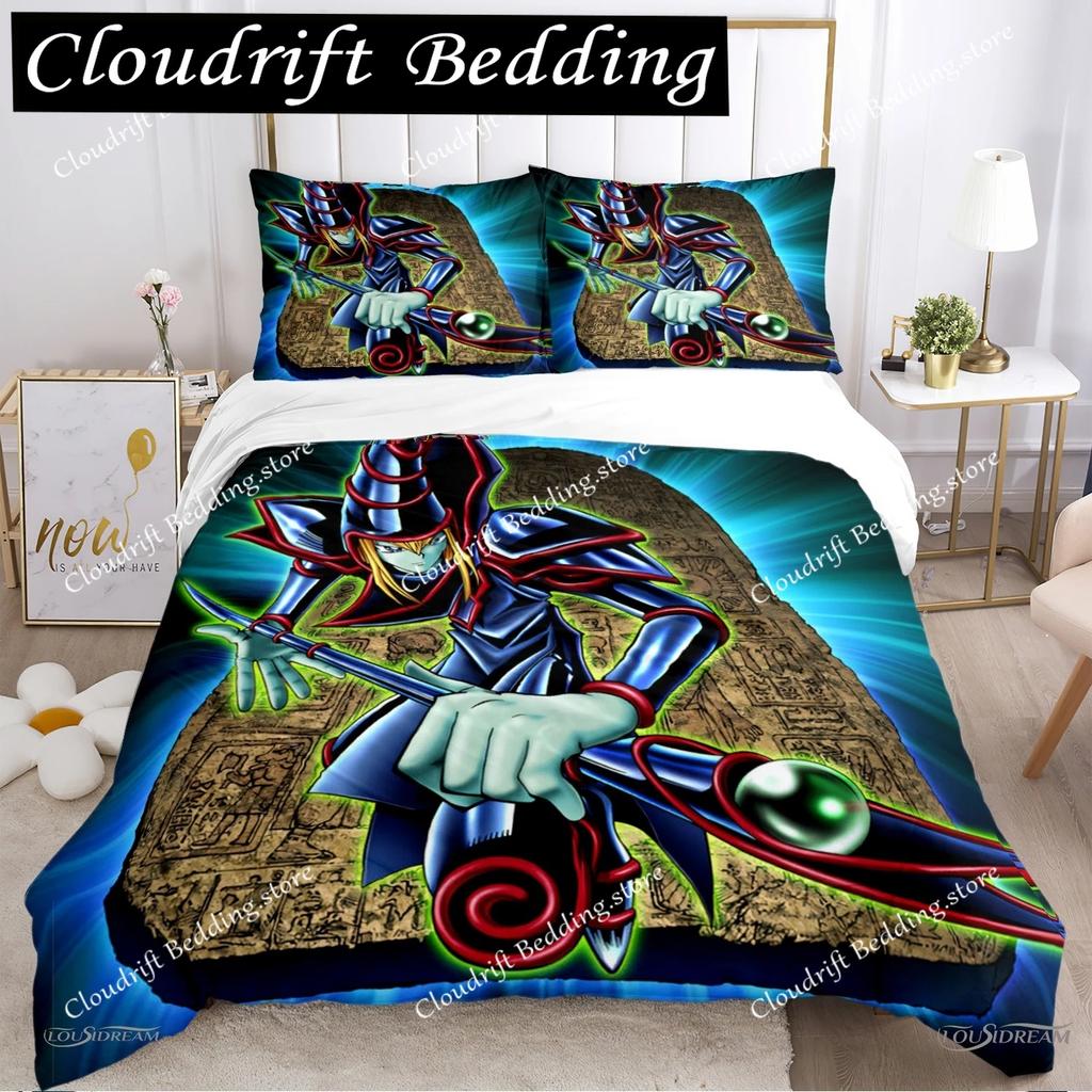 Cartoon Dark Magician Duvet Cover Comforter Fear Bedding set Soft Quilt Cover and Pillowcases for Teens SingleDoubleQueenKing