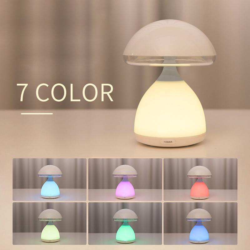 LED Pilz Kleine Tisch Lampe Tragbare USB Lade Dimmbare Blume Knospe Lampe Schlafzimmer Nacht Lampe