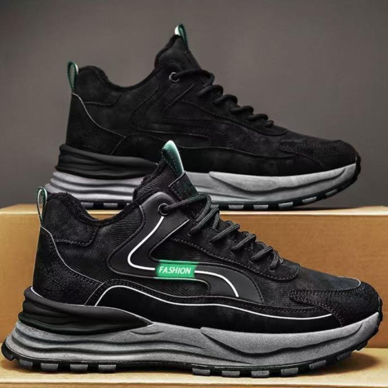 Men Winter Fleece Lined Warm Cotton Shoes Waterproof Non-Slip Thick Sole Wear Resistant Work Safety Sneakers