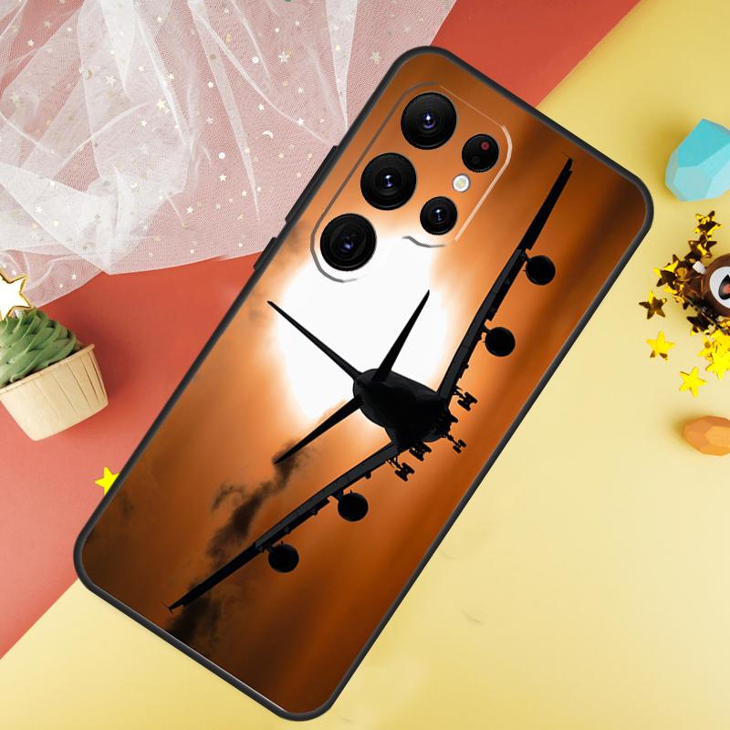 

Airplane Plane Aircraft Phone Case For Samsung Galaxy S26 S25 Ultra S23 FE S21 S20 S22 S24 Ultra S10 Plus Cover Coque Galaxy S23 FE