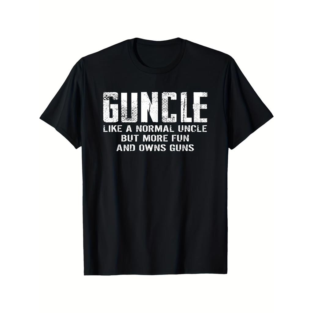 Funny Guncle Gun Owner Humor T-Shirt - Vintage Gun Rights Saying Tee - Soft Breathable Crew Neck Shirt for Men & Women