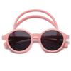 0-4 Years Baby Silical Gel Glasses UV400 Protection TPEE Polarized Strap Baby Girl Flexible Sunglasses with Free Silicone Rope
