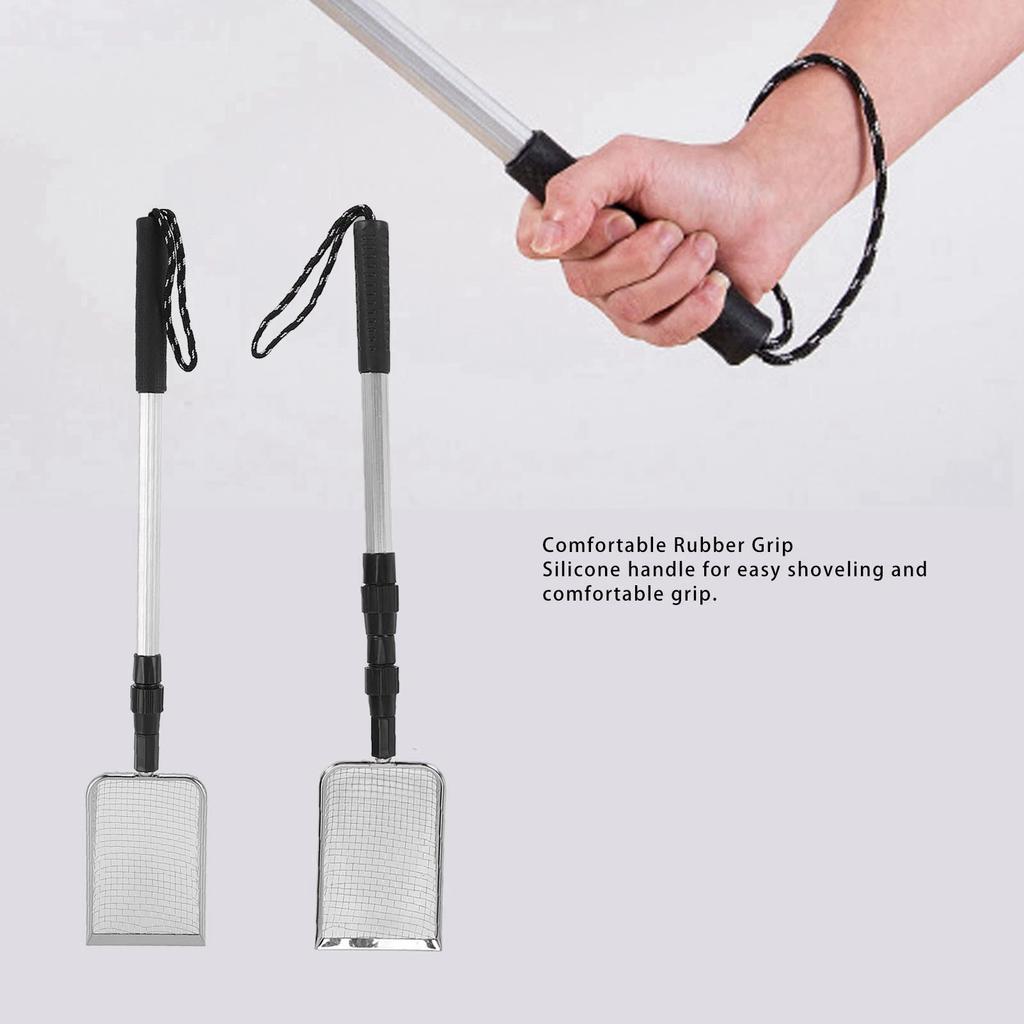 Kippenpoep Schep Verstelbaar Roestvrij Staal Metaal Kattenbak Schep Lange Steel Kattenbak Zeef Voor Thuis