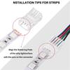LED Light Strip Connectors 40 Waterproof LED Adapter Connectors Solderless LED Light Strip Connectors 4 Pin 10Mm-B61B