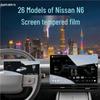 Nissan N6 Screen & Console Sticker Set: Tempered Film for 25 Models