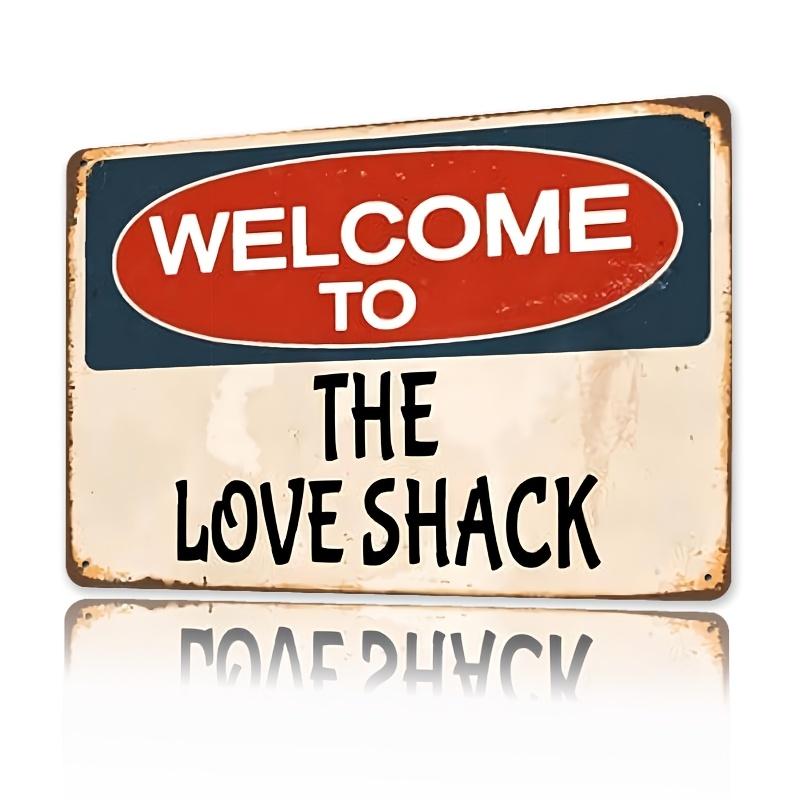 

Room Decor Pack of 1 Vintage Metal Love Shack Sign Iron Welcome Plaque Durable Easy to Hang Unique Design with for Bedroom aluminum 20x30cm