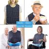 CUREPACK Adults Bibs Dining Bibs Washable Bibs for Elderly and Disabled, Leakproof and Reusable - Checkered Pattern (Dark Blue)