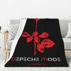 Custom Sofa Fleece Depeche Cool Mode Heavy Metal Rock Band Throw Blanket Warm Flannel Blankets for Bedroom Home Sofa Quilt
