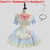 Girl Cosplay Lolita Dress With Polyester Fabric For Halloween Costume And Anime Role Play