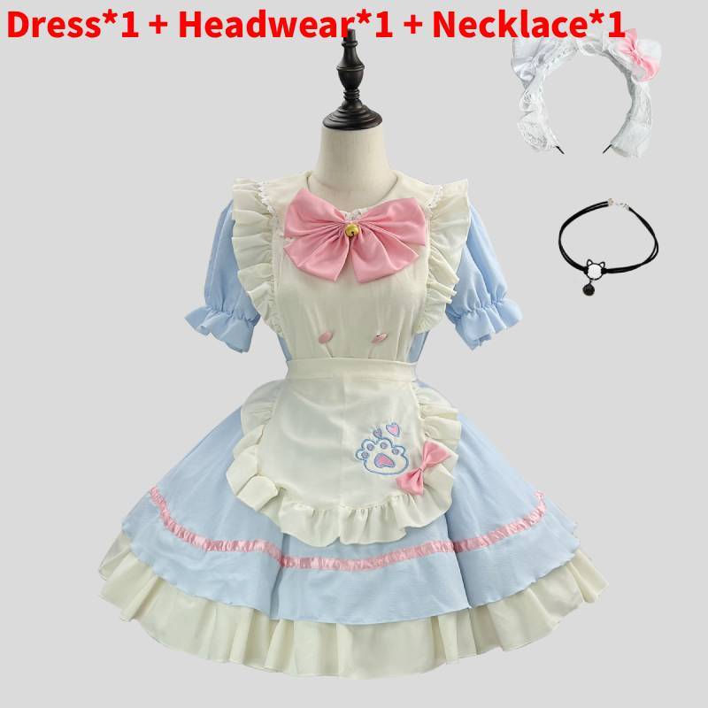 Girl Cosplay Lolita Dress With Polyester Fabric For Halloween Costume And Anime Role Play