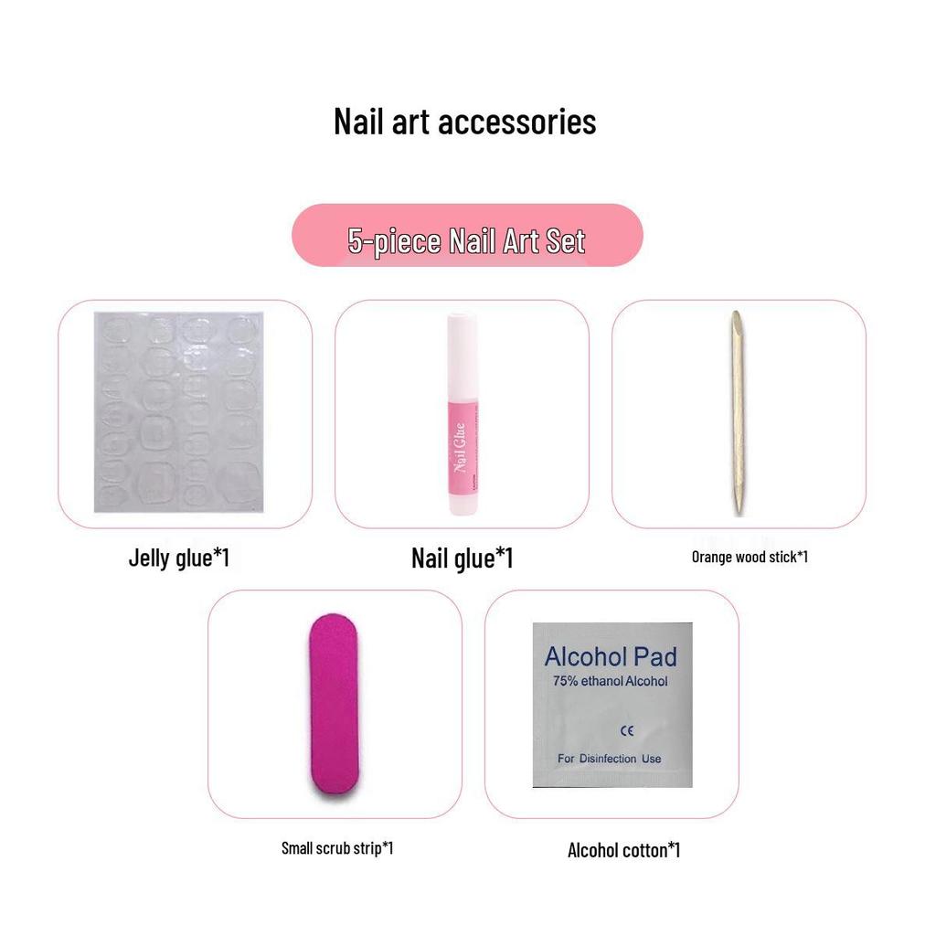 3D Carved Almond Wearable Nails - Handmade Exquisite Summer Nail Art