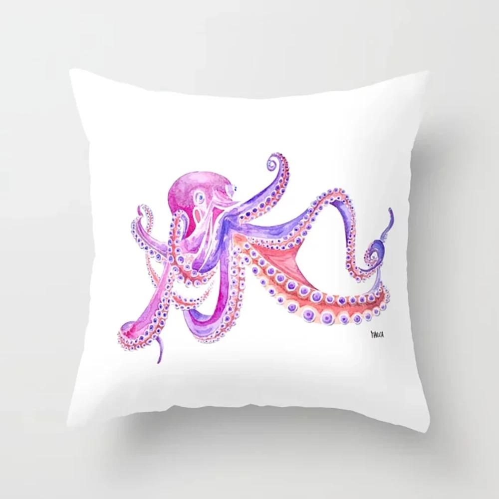 Octopus Pattern Pillowcase Car Ornaments Office Living Room Home Pillowcase