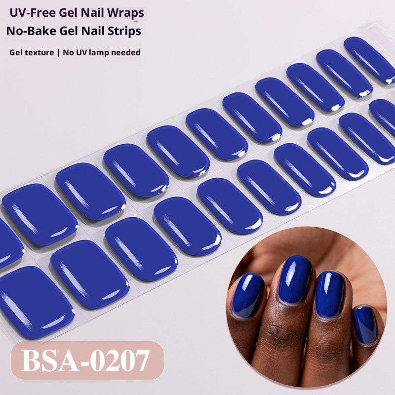 Europäischer und Amerikanischer Stil Einfarbige Nagelsticker UV-freie Gel-Nagelfolien Kein Backen Gel-Nagelsticker