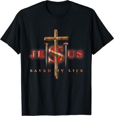 Jezus krzyż Chrystus uratował mi życie Cytat z napisem Christian Koszulka unisex