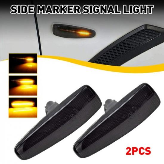 2Pcs For Mitsubishi Lancer Evo X Mirage Front Side Marker Signal Amber LED Light