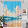 Tree of Life Decorative Shower Curtain, Green Cute Shower Curtain Bathroom Farmhouse Bathtub Decorative Waterproof