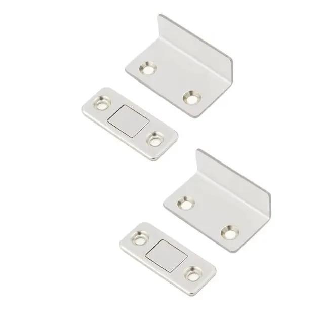 Ultra Thin Latch Cupboard L Type Door Closer Cabinet Catches Door Stopper Furniture Fittings Strong Magnetic Kitchen Accessories