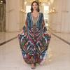 2025 New European and American Beach Dress Women's Loose Robe Bikini Blouse Sunscreen Clothing