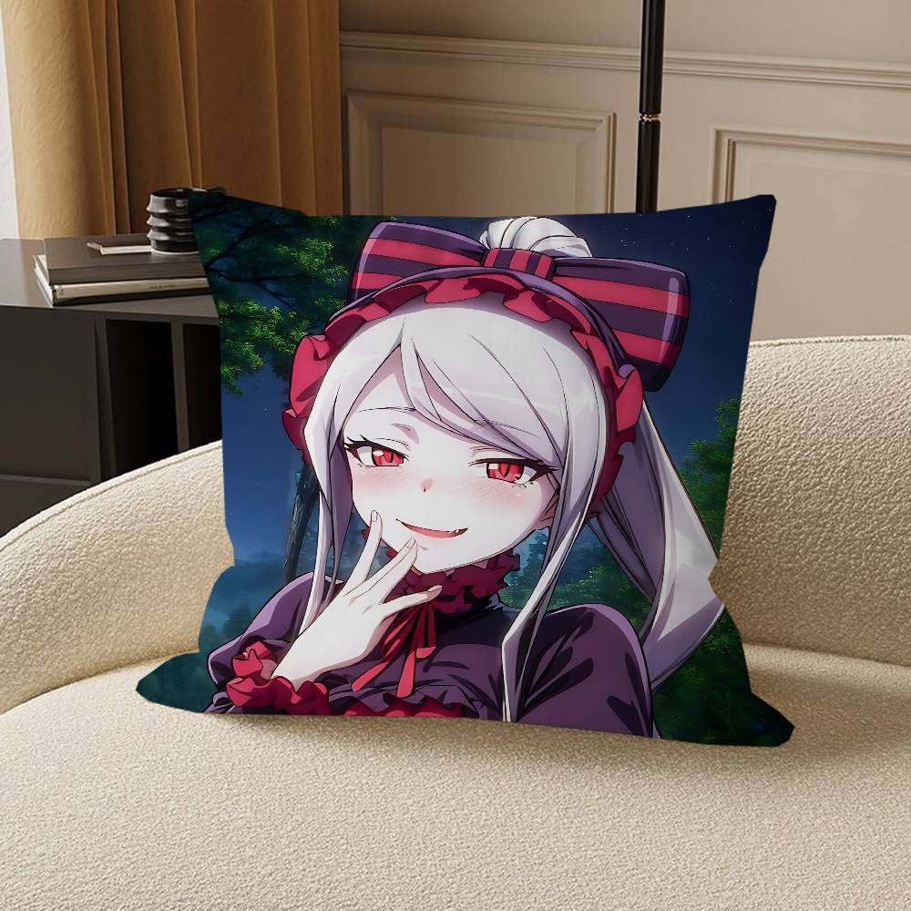 Anime S-Shalltear-Bloodfallen Cushion Cover Car Throw Pillow Case For Sofa Car Christmas Gift 40x40cm 45x45cm