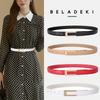 Genuine Leather Womens Fashion Belt With Smooth Buckle For Casual Wear