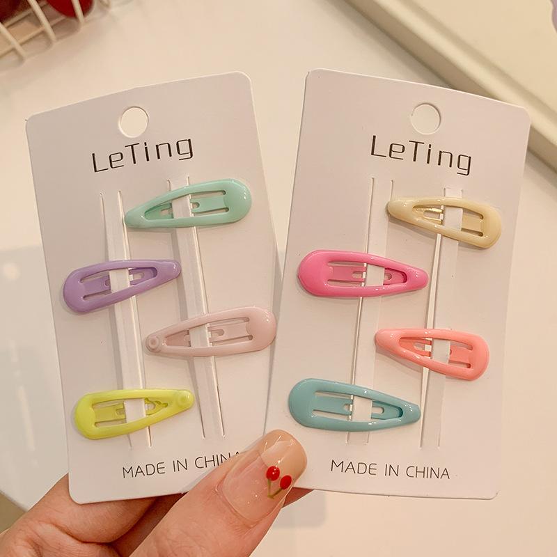 8 Pcs Children Cute Colors Geometric Stars Heart Ornament Hair Clips Girls Lovely Sweet Hairpins Kid Hair Accessories