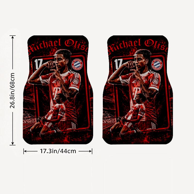Mtdmichael Olise Black Full Coverage All-Season Car Floor Mats, XPE Non-Slip Wear-Resistant Textured Carpets for SUV Interiors