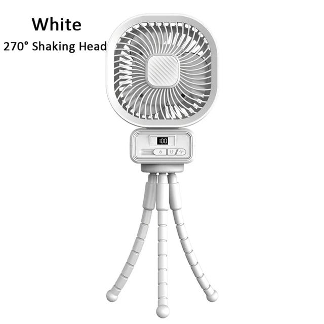 2024 New Octopus Fan 5000mAh Rechargeable 270 Oscillating Fan Portable Air Cooler with Night Light Mini Air Conditioner Fan