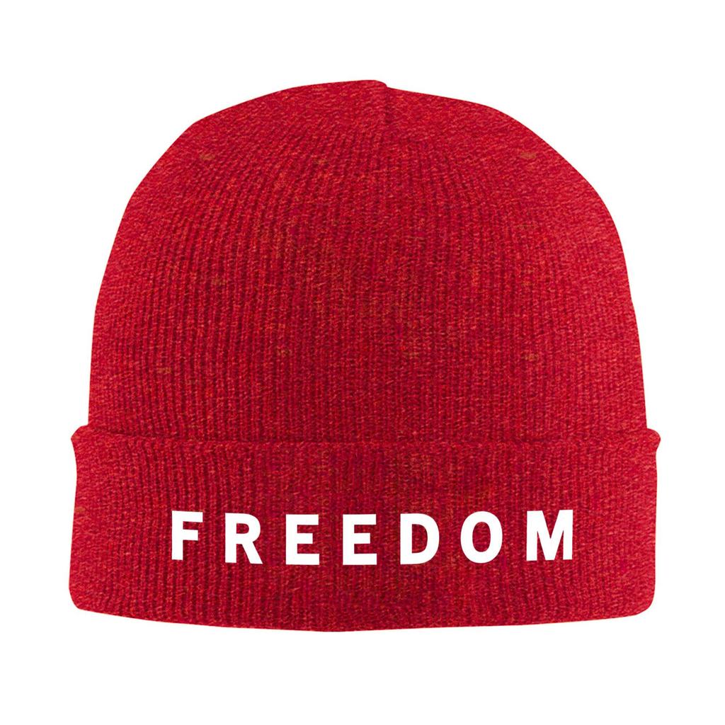 Freedom Beanie Mützen Charlie Kirk Bonnet Mützen Unisex Erwachsene Hip Hop Hippie Strickmütze Winter Grafik Elastische Mützen