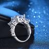 Jewelry Ring Women'S Girl Diamond Simple Square Diamond Zircon Ring Jewelry