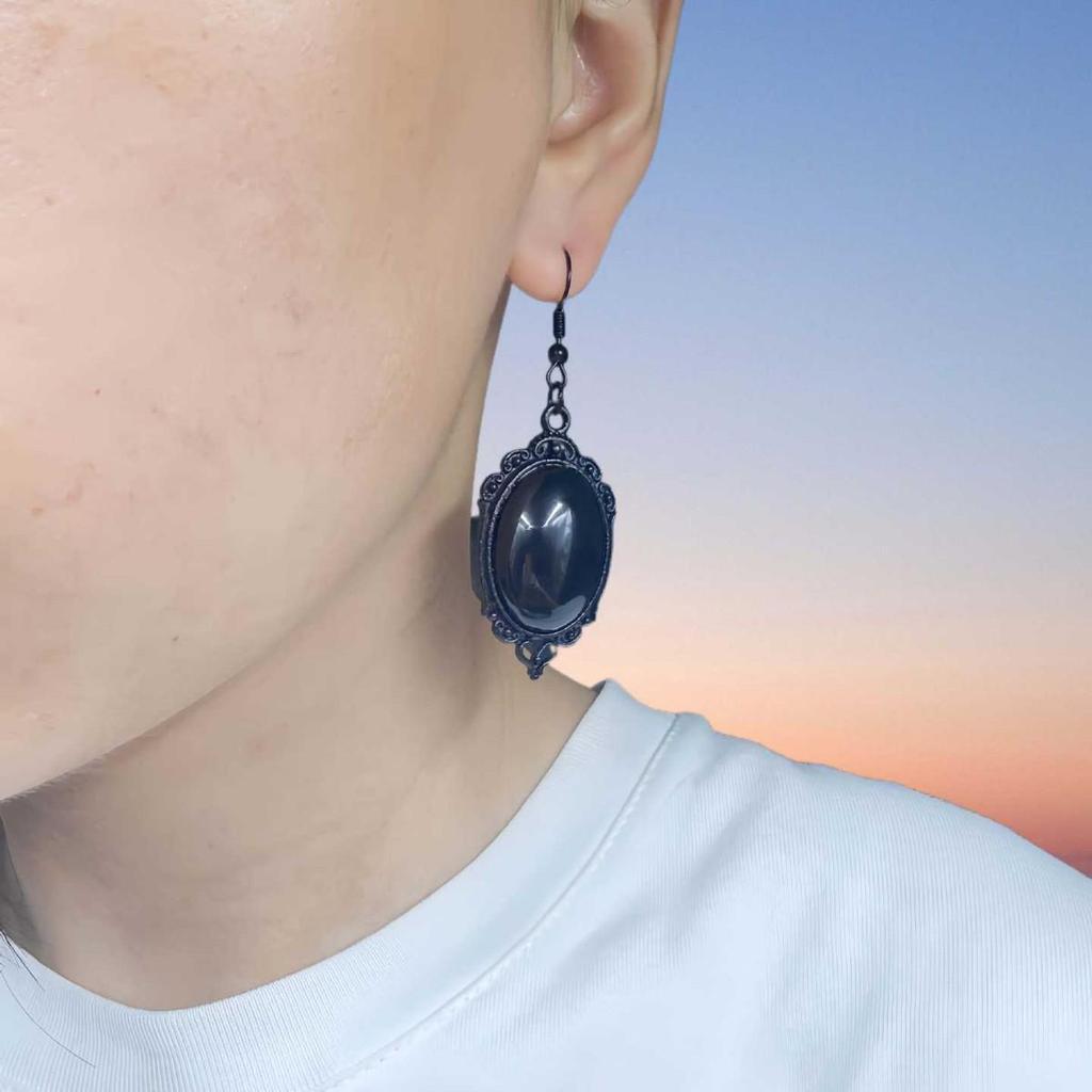 Gotyckie Kolczyki Kryształ Czasu: Europejski i Amerykański Modny Wisiorek