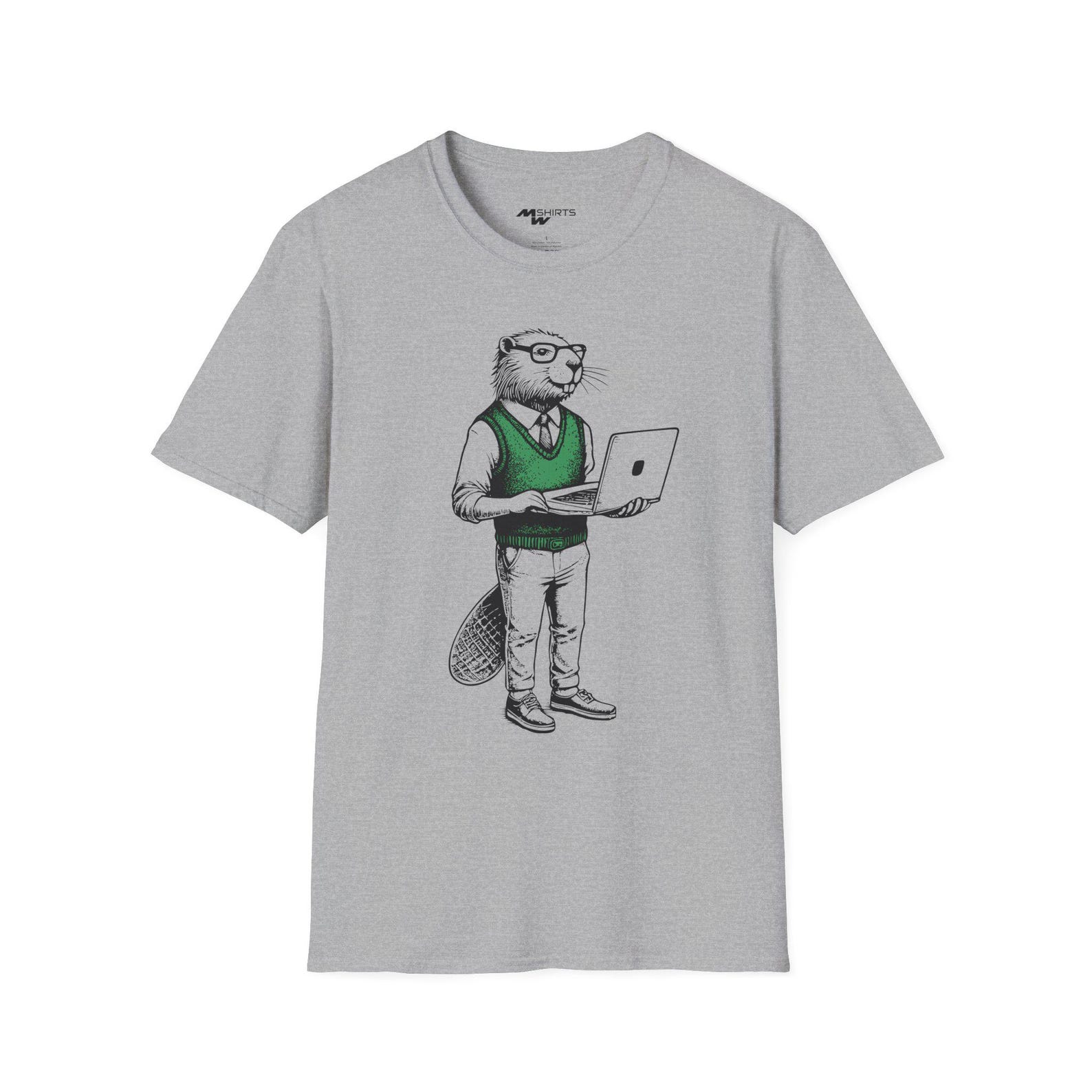 Software Developer Beaver T-Shirt: Funny Coding Gift S