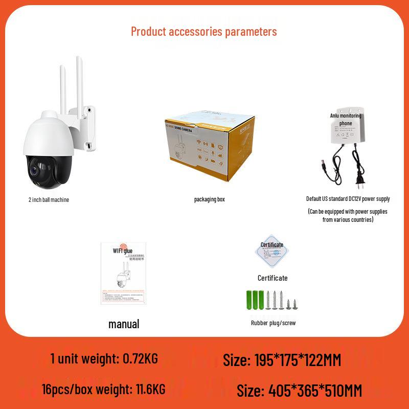 Smart Wireless 360° PTZ Outdoor Camera with HD Night Vision