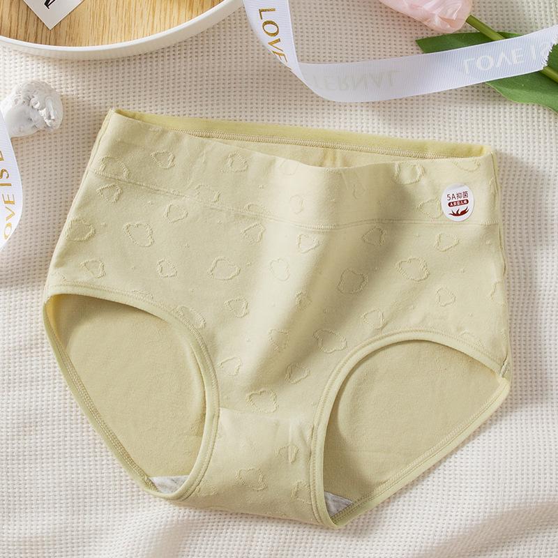 Women's High Waist Cotton Underwear with 5A Antibacterial Crotch - Large Size, Seamless, and Comfortable