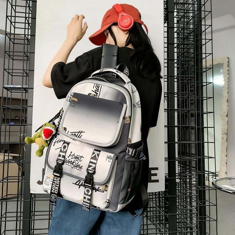 Large Capacity Student Schoolbag Unisex Printed Backpack