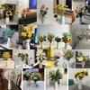 Nordic Minimalist White Ceramic Vase for Hydroponic and Dried Flower Arrangements in Modern Living or Dining Spaces
