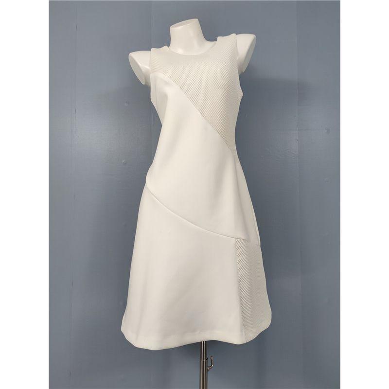 

D Home Space Cotton Mesh Niche Style Elegance Dress White 2XL