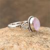 Rose Quartz Oval Gemstone Solid 925 Sterling Silver Ring, Women Ring, Statement Ring, Partywear Ring, Handmade Ring