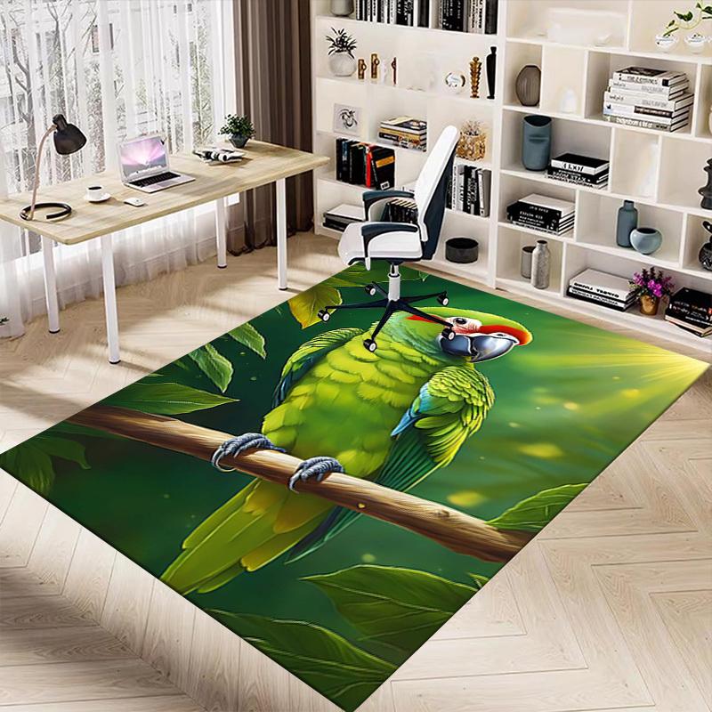 1PC parrot, branch Extra Large Non Slip Floor carpet, Office, family, Studio   Large Area Rug Indoor Rugs, Bold Statement Piece