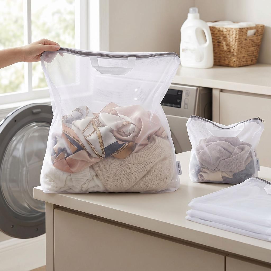 3D Mesh Laundry Bags with Hanging Handles ed Wash Bags for Delicates Shoes Bulk Clothes Space Saving Foldable Design