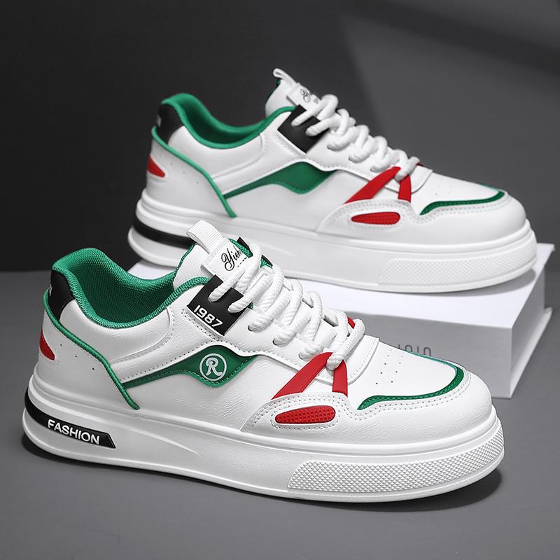 Fashion Men Skateboarding Shoes Flats Hard-Wearing Mens Running Sneakers Comfortable Casual Shoes Platform Leather Male Shoes