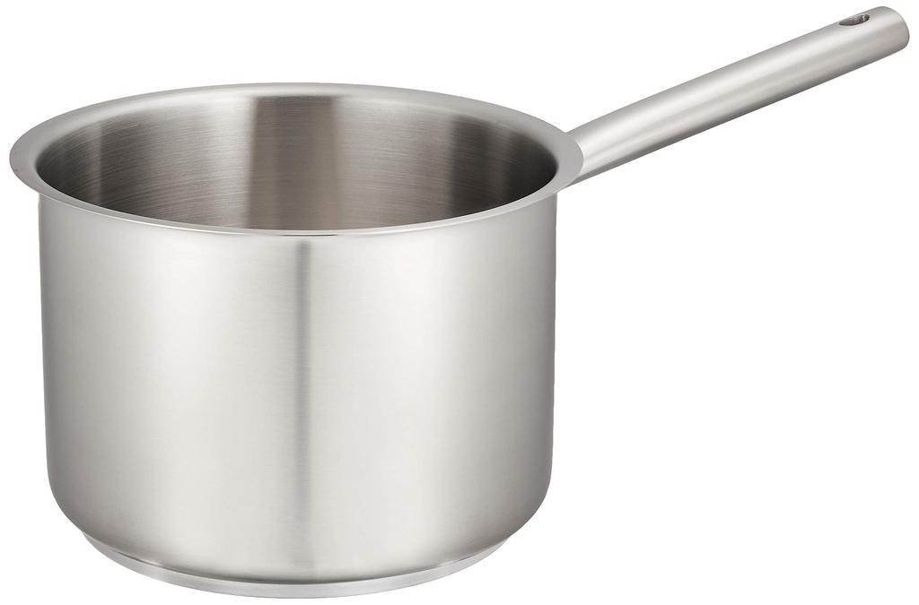 Endo Shoji Commercial Murano Induction Deep 18cm IH Stainless AKTD102 Pot, (without Lid), Compatible, 18-8 Steel,