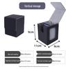 Large Capacity Leather Card Storage Box with Diamond Pattern for Pokémon & Three Kingdoms Kill Game Cards