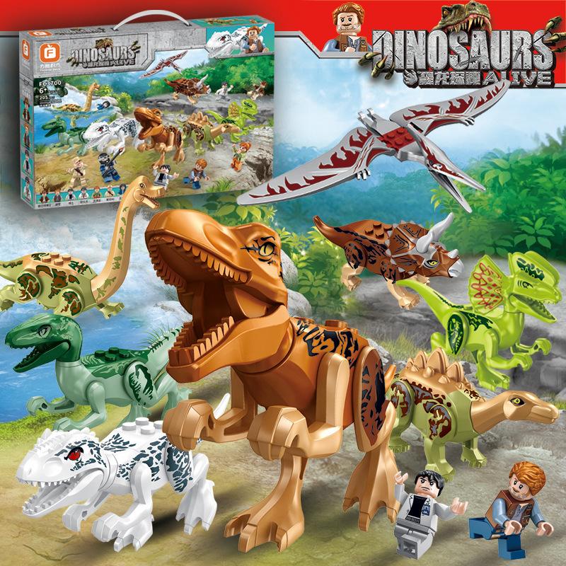 FC3700 Dinosaur Expedition Tyrannosaurus Rex Building Blocks Set Animal Figures Toy for Boys Kids Gift