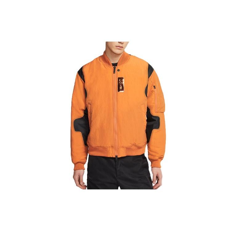 Air Jordan 23 Engineered Numeric Pattern Baseball Collar Long Sleeves Jacket Orange Men s CV2787-875 XXL