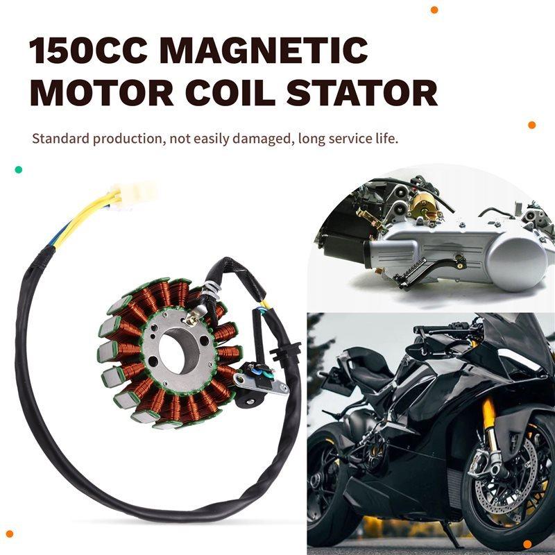 Magneto Assembly For GY6 125 150Cc 152QMI 157QMJ Electronic Motorcycles Rotor Stator Flywheel Generator Coil