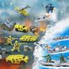 Navy and Army Marine Aircraft Carrier Fighter Military Model Land Armored Vehicle Tank Helicopter Toy Children's Boy Toy
