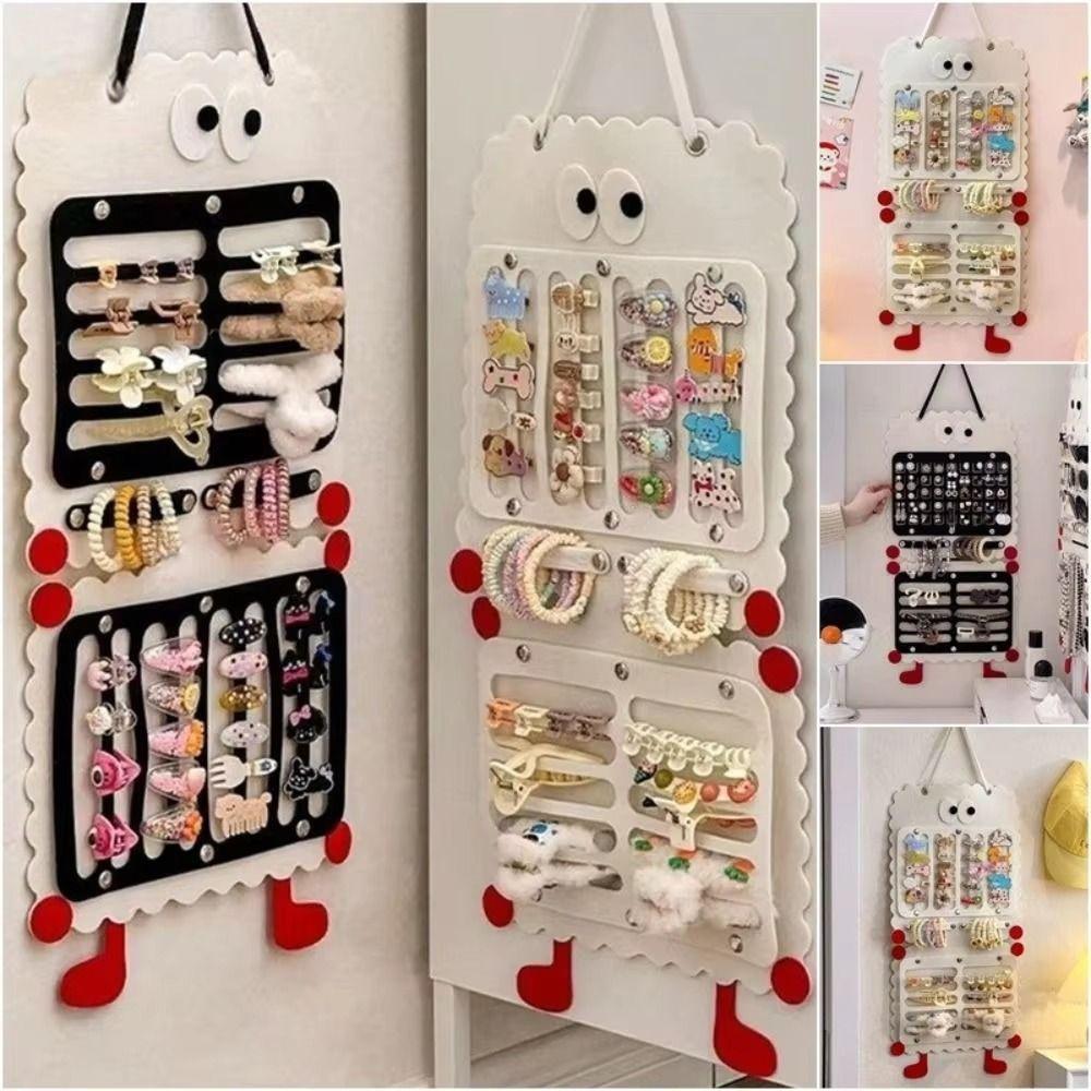 Wall-mounted Felt Hair Clip Storage Bag Detachable Hair Accessory Organizer  Ear Studs