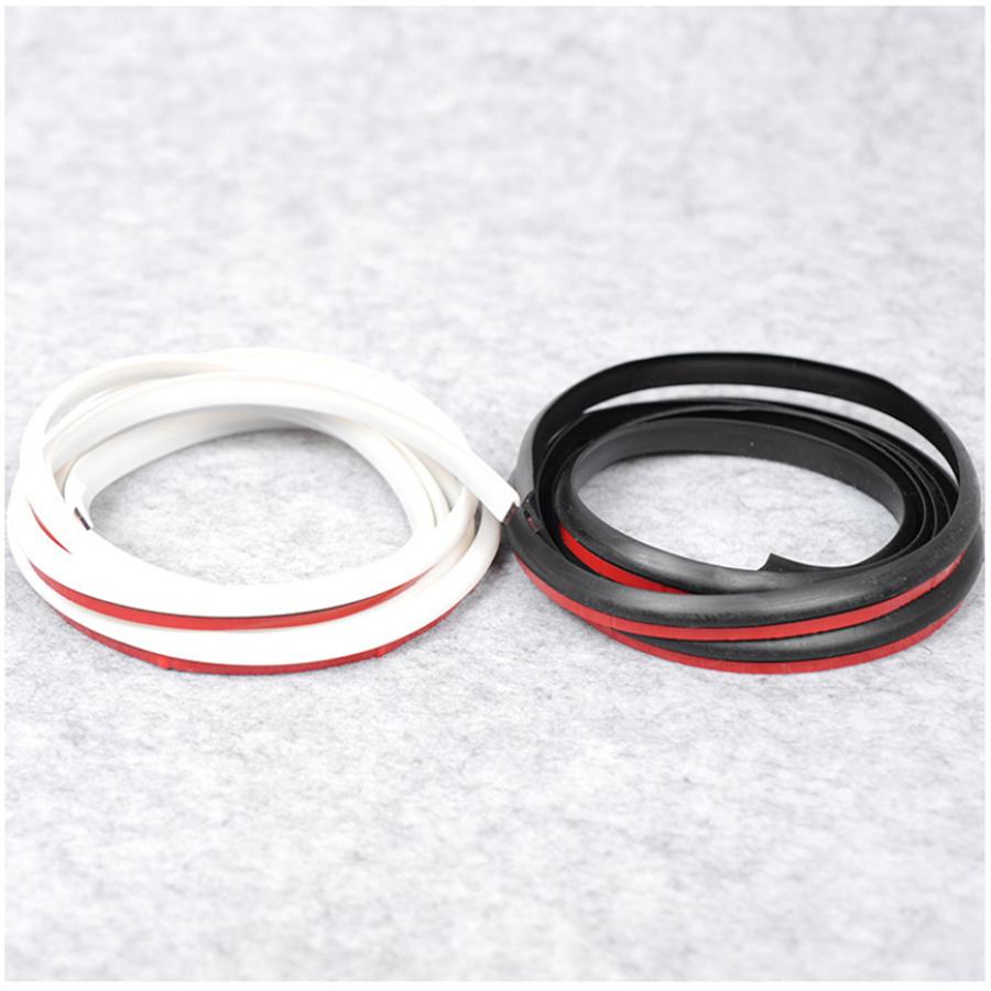 10M White Rubber Front Rear Bumper Lip Headlight Side Skirt T-Type Edge Trim
